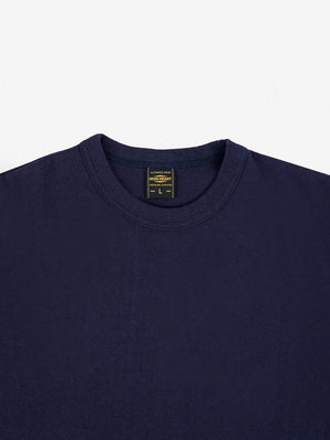 Iron Heart Denim IHT-1610-NAV  6.5oz Loopwheel Crew Neck T-Shirt Navy