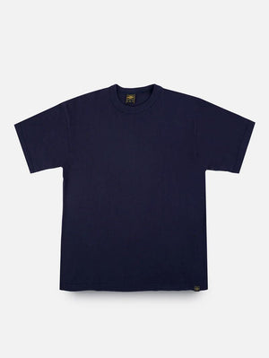 Iron Heart Denim IHT-1610-NAV  6.5oz Loopwheel Crew Neck T-Shirt Navy