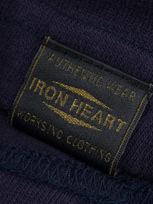 Iron Heart Denim IHT-1610-NAV  6.5oz Loopwheel Crew Neck T-Shirt Navy