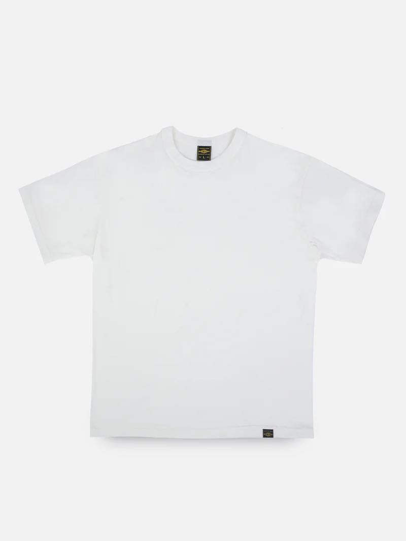 Iron Heart Denim IHT-1610-WHT 6.5oz Loopwheel Crew Neck T-Shirt White