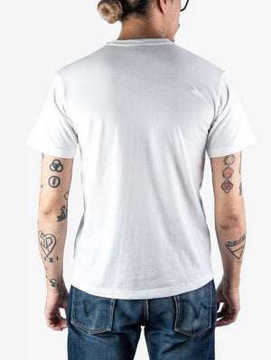 Iron Heart Denim IHT-1610-WHT 6.5oz Loopwheel Crew Neck T-Shirt White