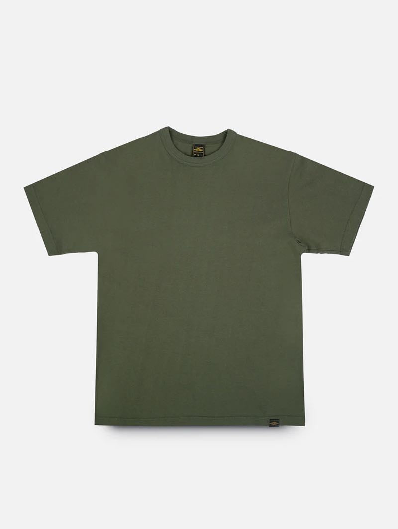Iron Heart Denim IHT-1610L-OLV Olive 6.5oz Loopwheel Crew Neck T-Shirt