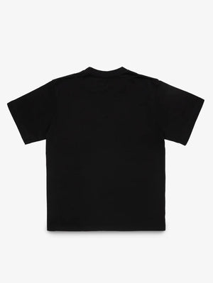 Iron Heart Denim IHT-2602-BLK 7.5oz Printed Loopwheel Crew Neck T-Shirt Black