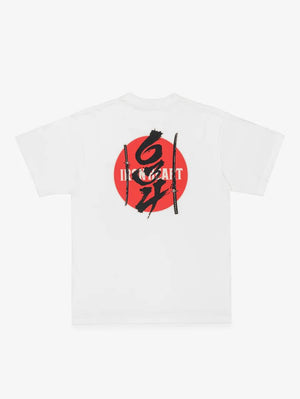 Iron Heart Denim IHT-634-WHT 7.5oz Printed Loopwheel Crew Neck T-Shirt White