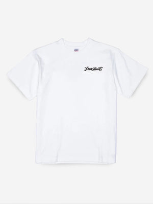 Iron Heart Denim IHT-888-WHT 7.5oz Printed Loopwheel Crew Neck T-Shirt White