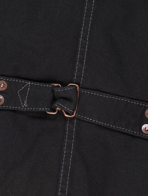 Iron Heart Denim IHV-02-BLK Black/Black 12oz Wabash/Duck Work Vest