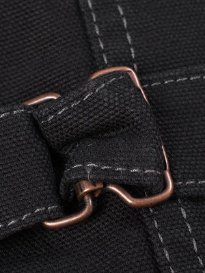 Iron Heart Denim IHV-02-BLK Black/Black 12oz Wabash/Duck Work Vest