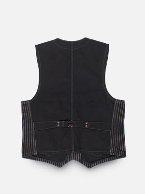 Iron Heart Denim IHV-02-BLK Black/Black 12oz Wabash/Duck Work Vest