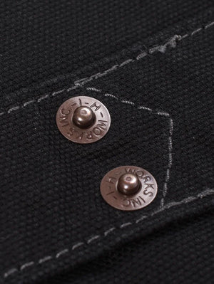Iron Heart Denim IHV-02-BLK Black/Black 12oz Wabash/Duck Work Vest