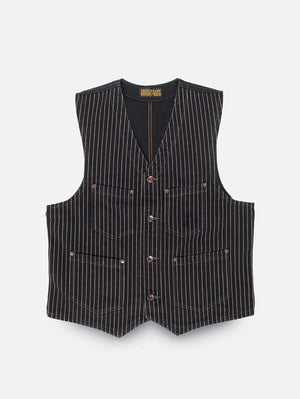 Iron Heart Denim IHV-02-BLK Black/Black 12oz Wabash/Duck Work Vest