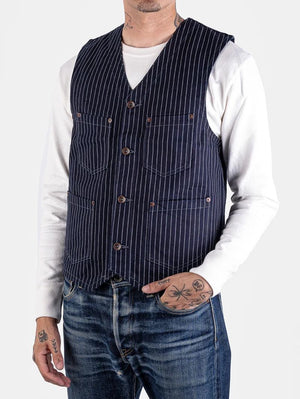 Iron Heart Denim IHV-02-IND Indigo/Navy 12oz Wabash/Duck Work Vest