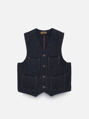 Iron Heart Denim IHV-02-IND Indigo/Navy 12oz Wabash/Duck Work Vest