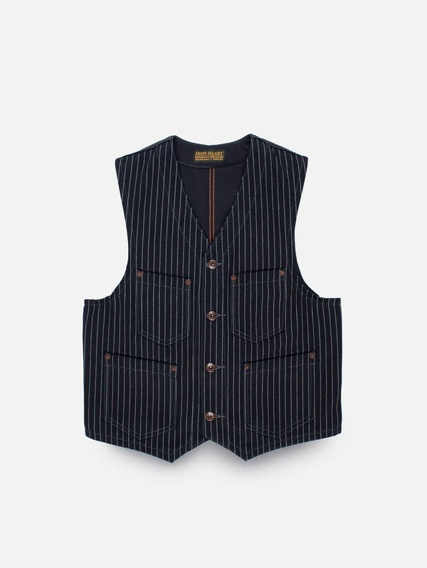 Iron Heart Denim IHV-02-IND Indigo/Navy 12oz Wabash/Duck Work Vest