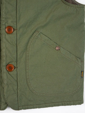 Iron Heart Denim IHV-53-OLV Olive 12oz Selvedge Duck Hunting Vest