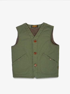Iron Heart Denim IHV-53-OLV Olive 12oz Selvedge Duck Hunting Vest