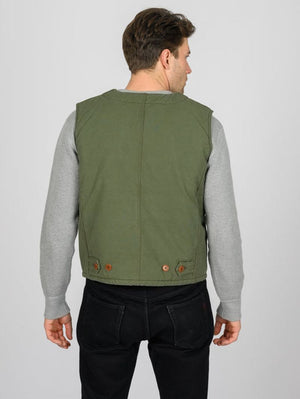 Iron Heart Denim IHV-53-OLV Olive 12oz Selvedge Duck Hunting Vest