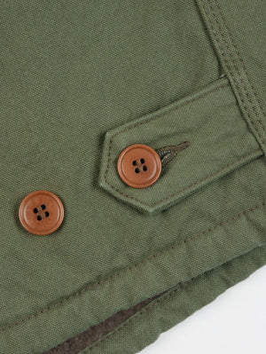 Iron Heart Denim IHV-53-OLV Olive 12oz Selvedge Duck Hunting Vest