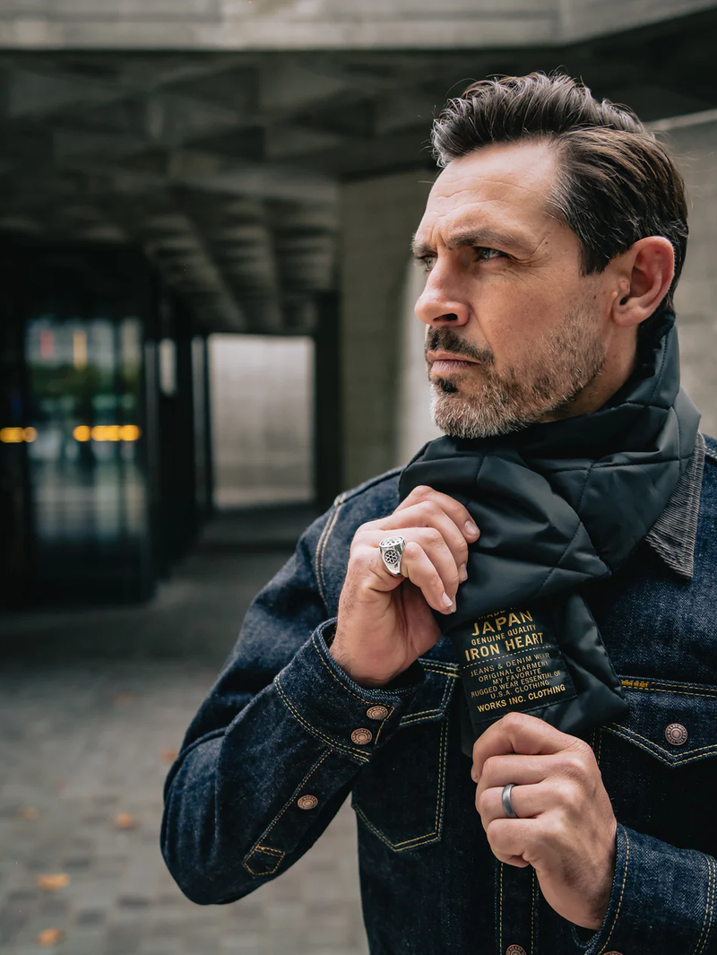 Iron Heart Denim PrimaLoft® Muffler - Black