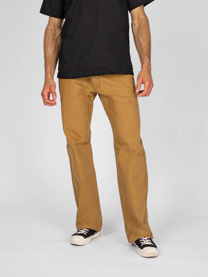 Iron Heart IH-748-BRN 10oz Herringbone Wide Pants Brown