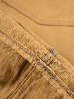 Iron Heart IH-748-BRN 10oz Herringbone Wide Pants Brown