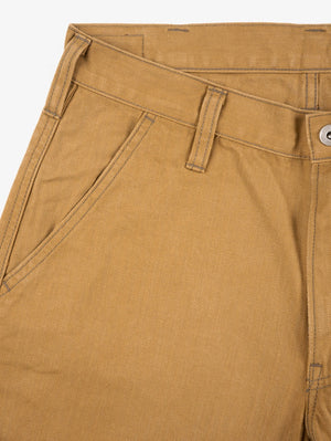 Iron Heart IH-748-BRN 10oz Herringbone Wide Pants Brown