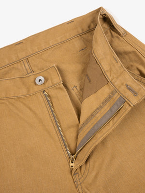 Iron Heart IH-748-BRN 10oz Herringbone Wide Pants Brown