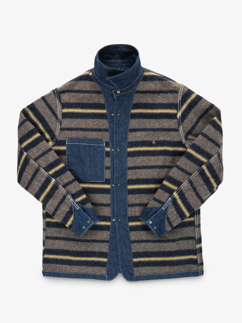 Iron Heart IHJ-149-IND 10oz Selvedge Denim Indigo Chore Jacket