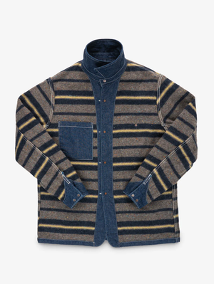 Iron Heart IHJ-149-IND 10oz Selvedge Denim Indigo Chore Jacket