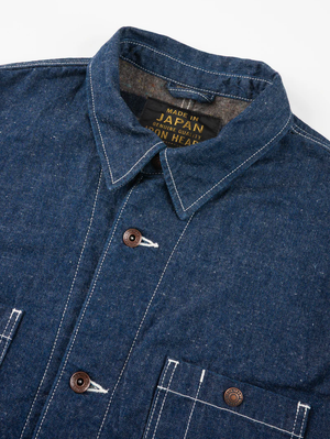Iron Heart IHJ-149-IND 10oz Selvedge Denim Indigo Chore Jacket