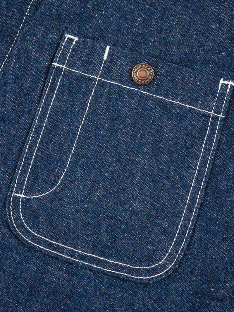 Iron Heart IHJ-149-IND 10oz Selvedge Denim Indigo Chore Jacket