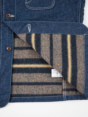 Iron Heart IHJ-149-IND 10oz Selvedge Denim Indigo Chore Jacket