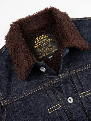 Iron Heart IHJ-151-IND 16oz Selvedge Denim Fleece Lined Type II - Indigo