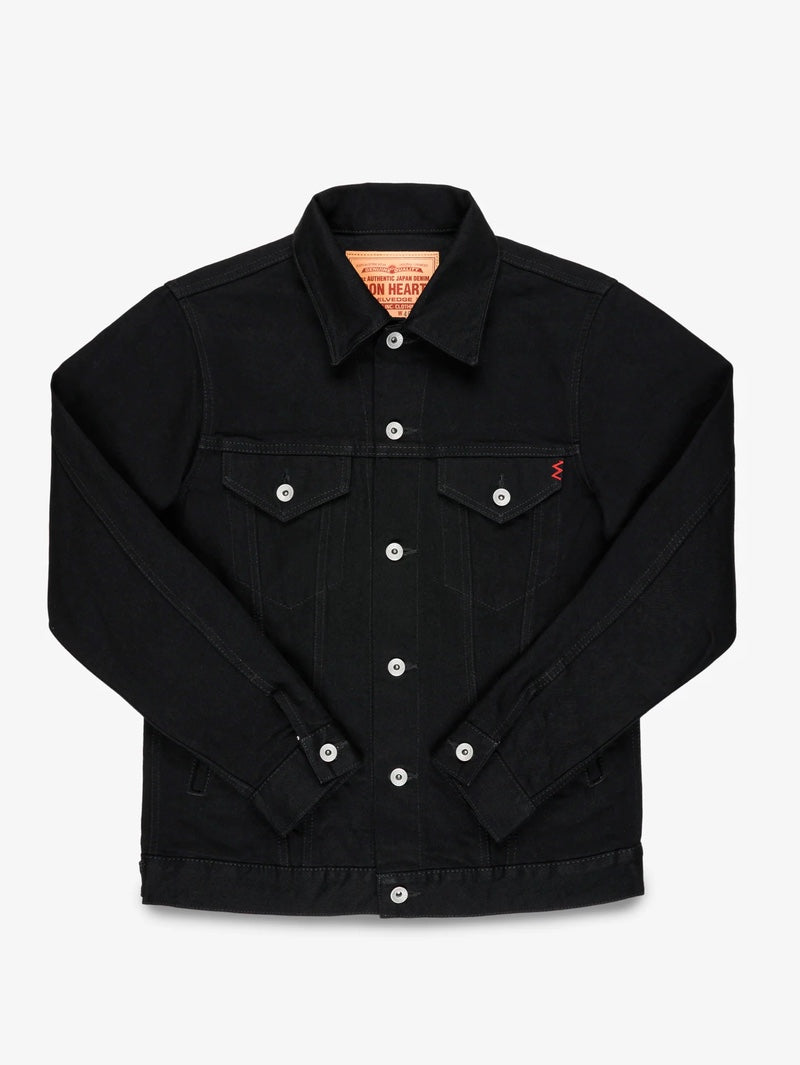 Iron Heart IHJ-86-BLK 14oz Selvedge Denim Modified Type III Jacket