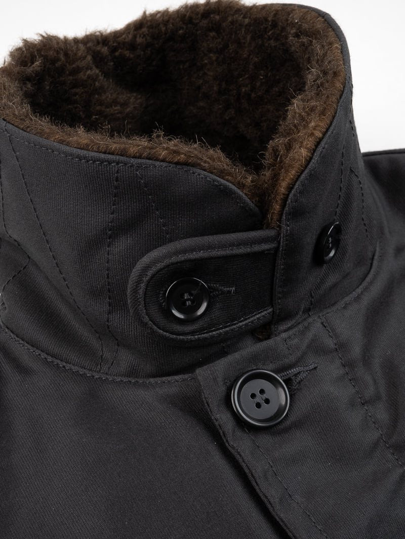 Iron Heart IHM-37-BLK Oiled Black Whipcord N1 Deck Jacket