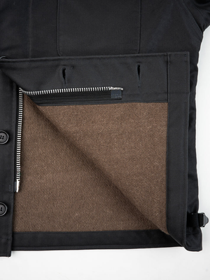 Iron Heart IHM-45-BLK Black Oiled Whipcord A2 Deck Jacket