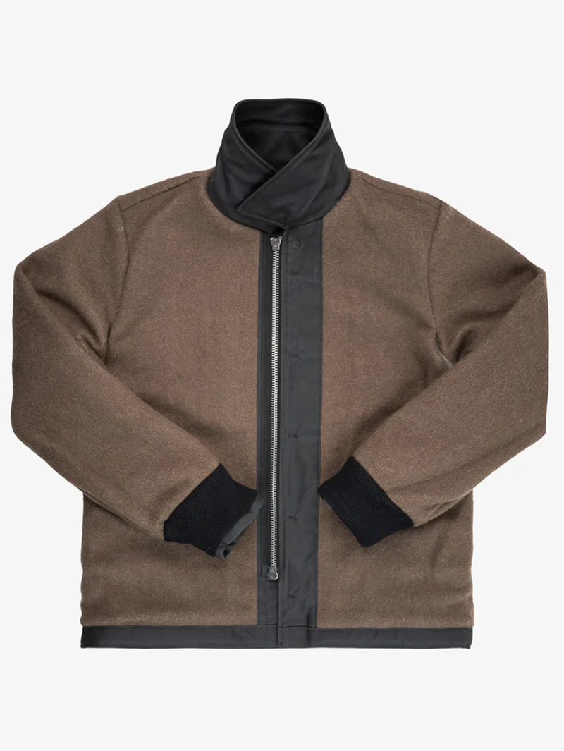 Iron Heart IHM-45-BLK Black Oiled Whipcord A2 Deck Jacket