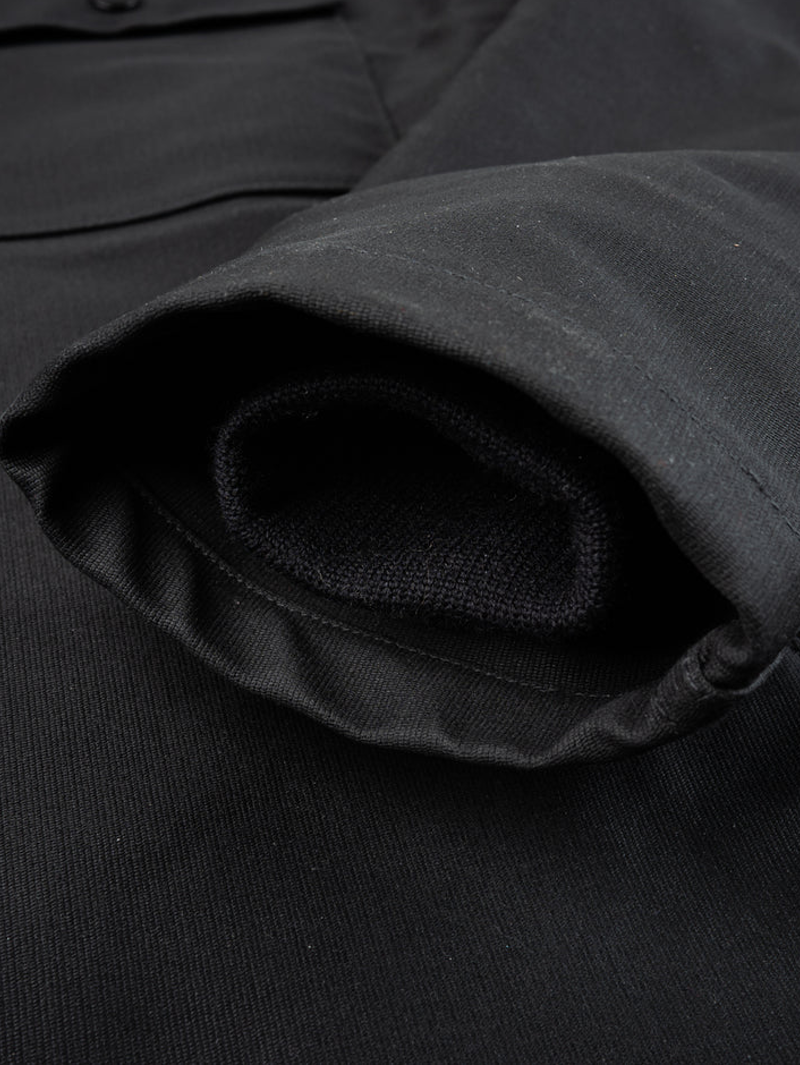 Iron Heart IHM-45-BLK Black Oiled Whipcord A2 Deck Jacket