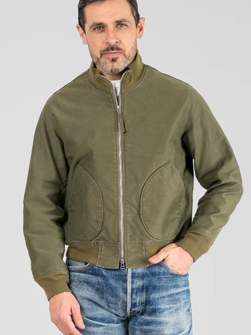 Iron Heart IHM-47-ODG 12oz Whipcord Tanker Jacket - Olive Drab Green