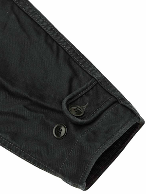 Iron Heart IHM-48-BLK 12oz Whipcord Lightweight N1 Deck Jacket - Black