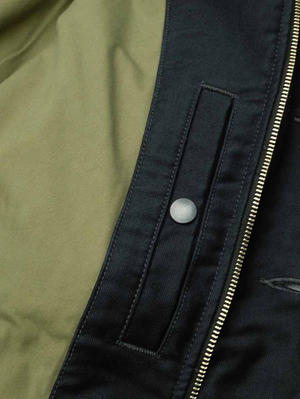 Iron Heart IHM-48-BLK 12oz Whipcord Lightweight N1 Deck Jacket - Black