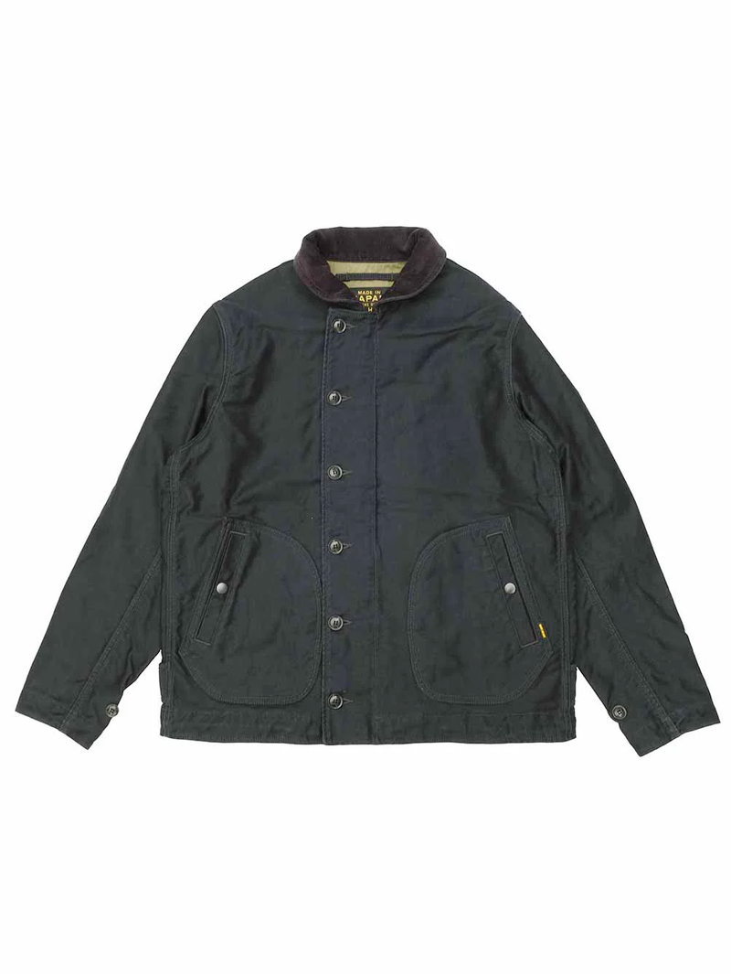 Iron Heart IHM-48-BLK 12oz Whipcord Lightweight N1 Deck Jacket - Black