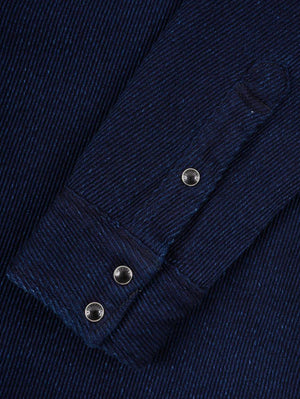 Iron Heart IHSH-208 Indigo Kersey Western Shirt