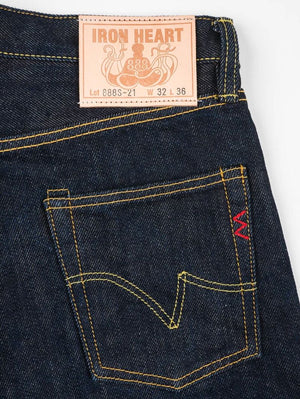 Iron heart Denim IH-888S-21 21oz Selvedge Denim Medium/High Rise Tapered Cut Jeans