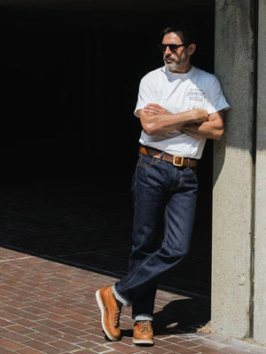 Iron heart IH-666S-UHR 21/23oz Ultra Heavy Raw Selvedge Denim Slim Straight Cut Jeans Indigo
