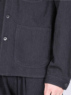 Japan Blue Black Sashiko Coverall jacket