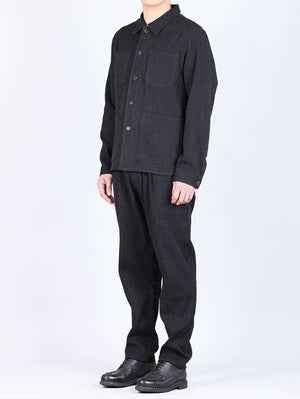 Japan Blue Black Sashiko Coverall jacket