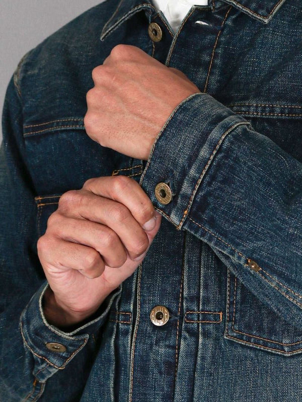 Japan Blue D01 (Aging Wash) 14.8oz Type2 Denim Jacket - Mildblend