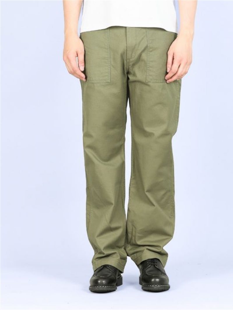 Japan Blue Olive French Work Serge Baker Pants