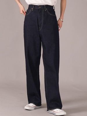 Japan Blue Women's Loose 12.5oz Stretch Ladies High waist Jeans