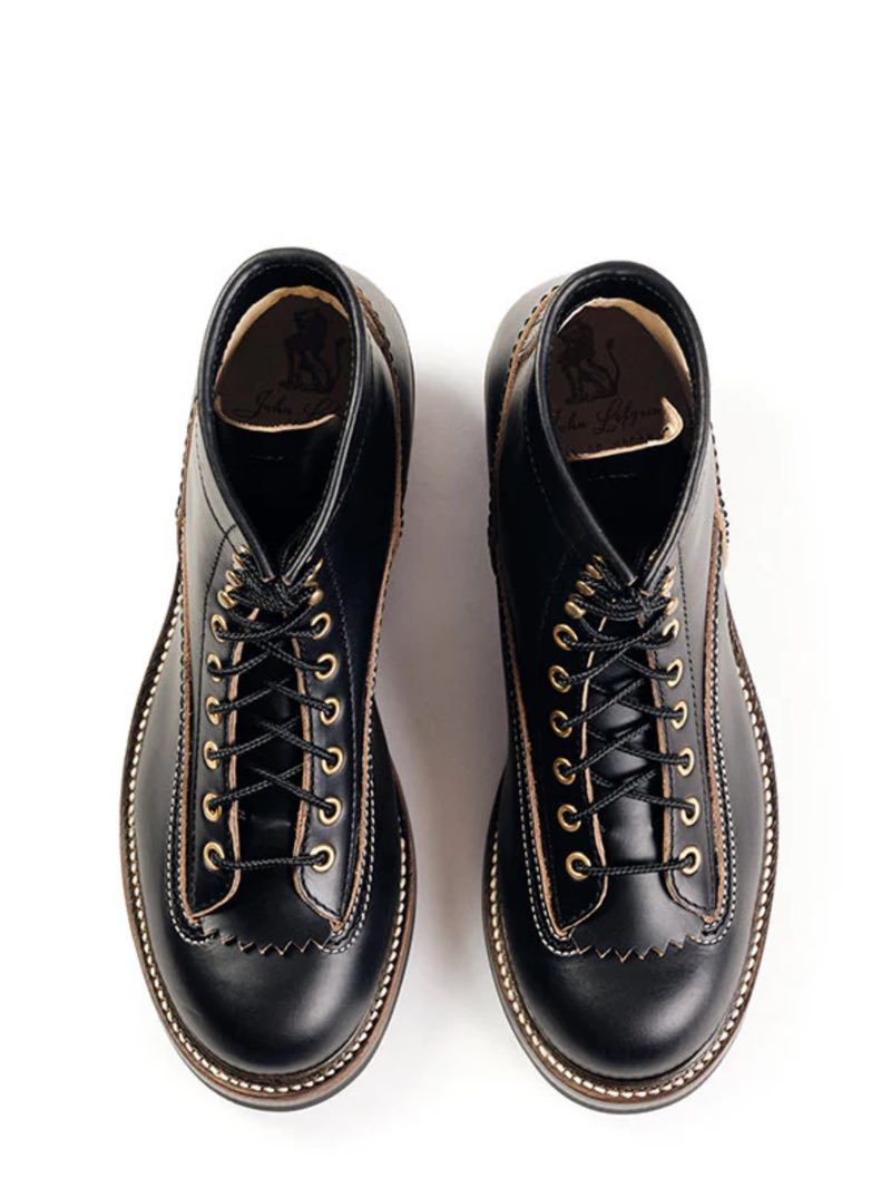 John Lofgren Black Donkey Puncher Boots Horween CXL